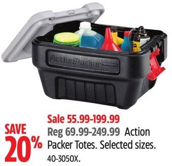 Canadian Tire Rubbermaid action packer totes offer