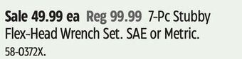 Canadian Tire Maximum 7-pc stubby flex-head wrench set offer