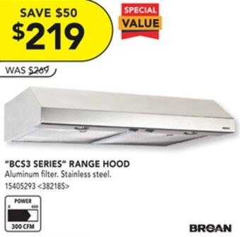 RONA Broan "bcs3 series" range hood offer