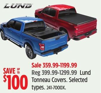 Canadian Tire Lund tonneau covers offer