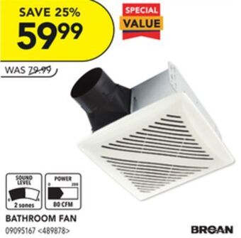 RONA Broan bathroom fan offer