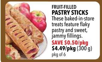 Farm Boy Fruit-filled pastry sticks offer