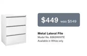 Source Office Furnishings Metal lateral file offer