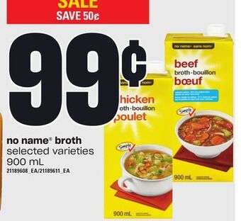 Zehrs Markets No name® broth, 900 ml offer