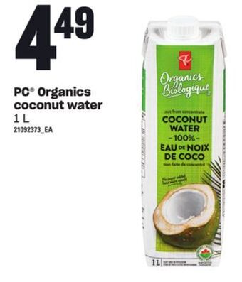 Zehrs Markets Pc® organics coconut water, 1 l offer