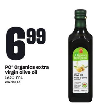 Zehrs Markets Pc® organics extra virgin olive oil, 500 ml offer