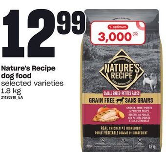 Zehrs Markets Nature's recipe dog food, 1.8 kg offer