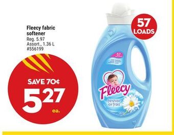 Giant Tiger Fleecy fabric softener offer
