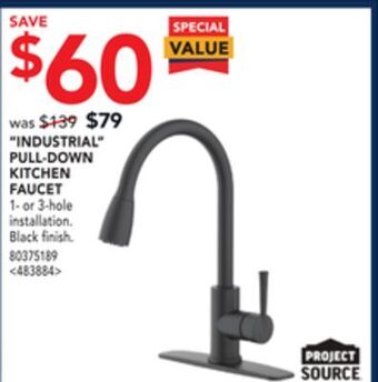 RONA Project source "industrial" pull-down kitchen faucet offer