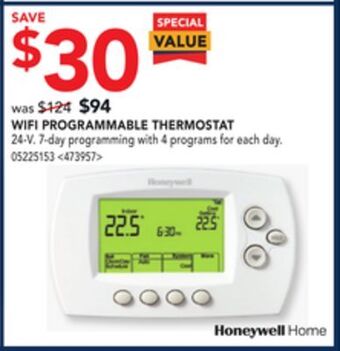 RONA Honeywell wifi programmable thermostat offer
