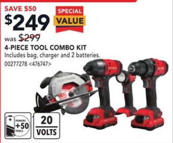 RONA Craftsman 4-piece tool combo kit offer