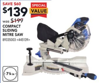 RONA Kobalt compact sliding mitre saw offer