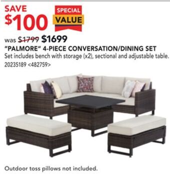 RONA "palmore" 4-piece conversation/dining set offer