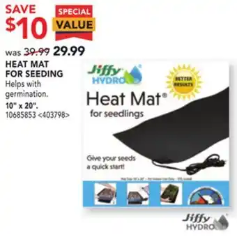 RONA Jiffy heat mat for seeding 10" x 20" offer