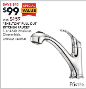 RONA Pfister "shelton" pull-out kitchen faucet offer