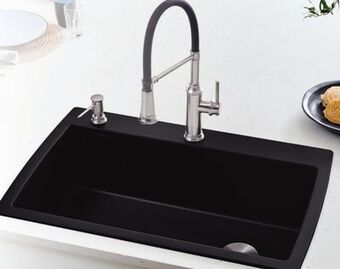 Home Hardware 34" x 22" diamond silgranit single bowl drop-in kitchen sink offer