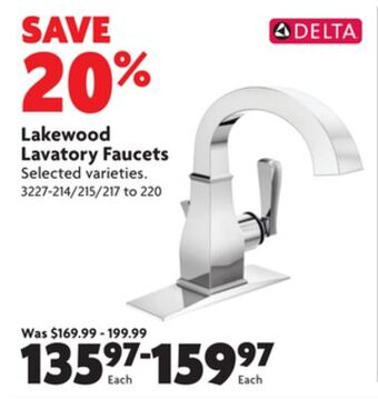 Home Hardware Lakewood lavatory faucets offer