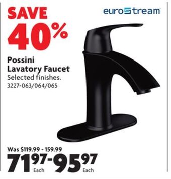 Home Hardware Possini lavatory faucet offer