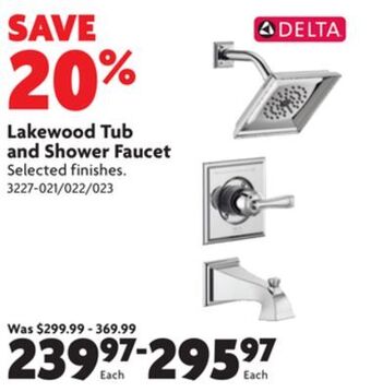 Home Hardware Lakewood tub and shower faucet offer