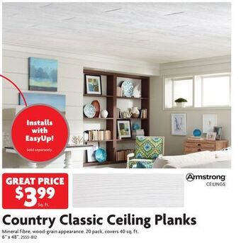 Home Hardware Country classic ceiling planks offer