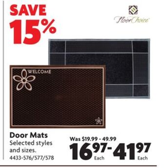 Home Hardware Door mats offer