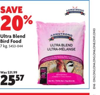 Home Hardware Ultra blend bird food offer