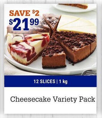 M & M Food Market Cheesecake variety pack offer