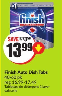 FreshCo Finish auto dish tabs 40-60 pk offer