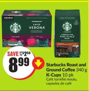 FreshCo Starbucks roast and ground coffee 340 g k-cups 10 pk offer