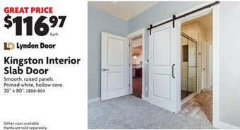 Home Hardware Kingston interior slab door offer