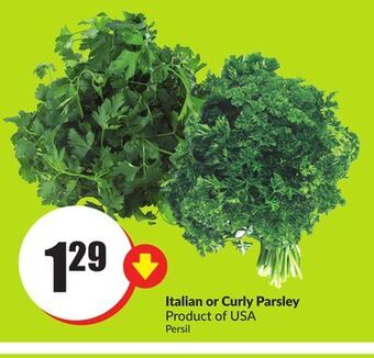 FreshCo Italian or curly parsley product of usa offer