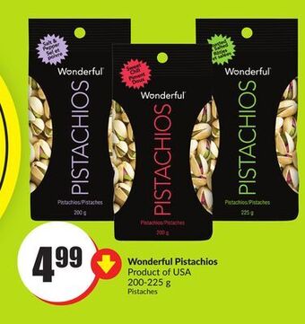 FreshCo Wonderful pistachios product of usa 200-225 g offer