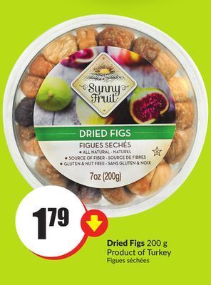FreshCo Dried figs 200 g product of turkey offer