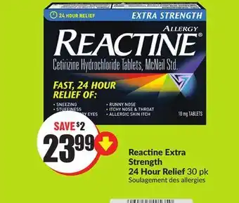 FreshCo Reactine extra strength 24 hour relief 30 pk offer