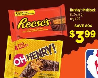 FreshCo Hershey's multipack (172-232 g) offer