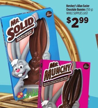 FreshCo Hershey's allan easter chocolate bunnies (150 g) offer