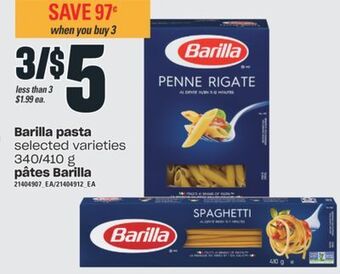 Valu-mart Pâtes barilla 340/410 g offer