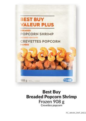 FreshCo Best buy breaded popcorn shrimp frozen 908 g offer