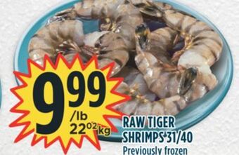 Marché Adonis Raw tiger shrimps 31/40 offer