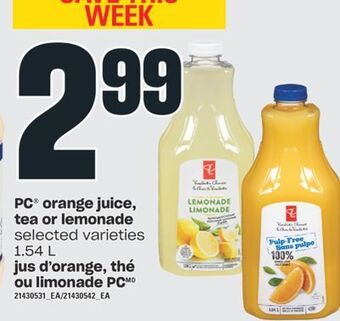 Valu-mart Jus d'orange, thé ou limonade pc, 1.54 l offer