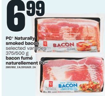Valu-mart Bacon fumé naturellement pc, 375/500 g offer