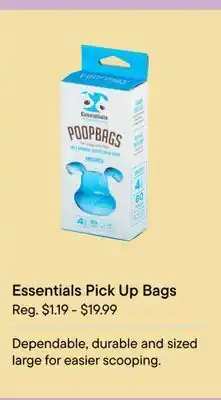 Petvalu Essentials pick up bags offer