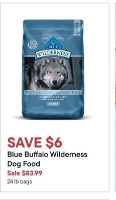 Petvalu Blue buffalo wilderness dog food offer