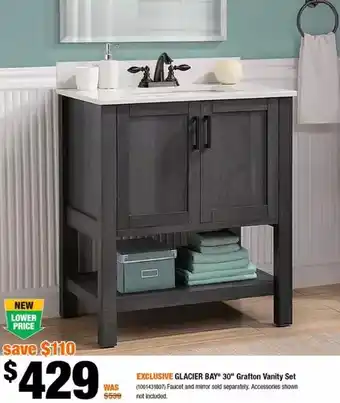 Home Depot Glacier bay 30" grafton vanity set offer