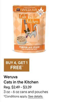 Petvalu Weruva cats in the kitchen offer