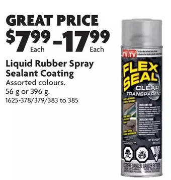Home Hardware Liquid rubber spray sealant coating offer