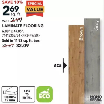 Lowe's Mono serra laminate flooring offer