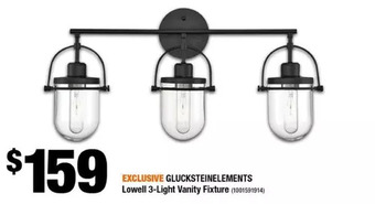 Home Depot Glucksteinelements lowell 3-light vanity fixture offer