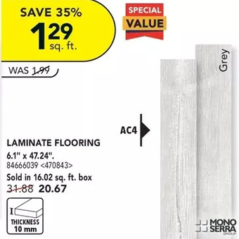 Lowe's Mono serra laminate flooring offer