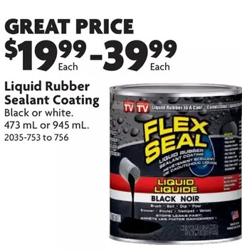 Home Hardware Liquid rubber sealant coating offer